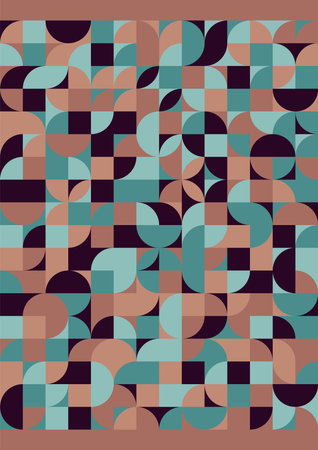 Vector illustration. A4 cover templates. Abstract geometric background circles and squares for business annual report, posters, cards, book cover, magazines and vouchers designs. Eps8.のイラスト素材
