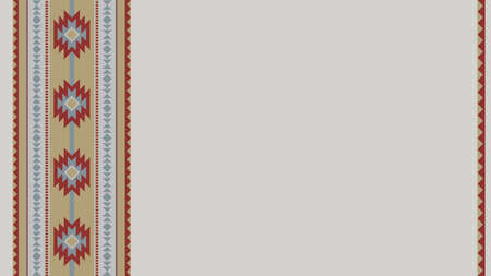 Ethnic pattern background with copy space for text. For banner, fliers, business card, restaurant menu, web background.のイラスト素材