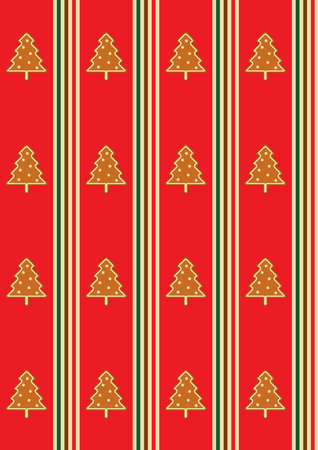 Gingerbread seamless pattern. Christmas, New Year, winter holiday vector background.のイラスト素材