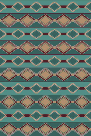 Ethnic style abstract geometric pattern. South Western design. Striped vector seamless pattern.
