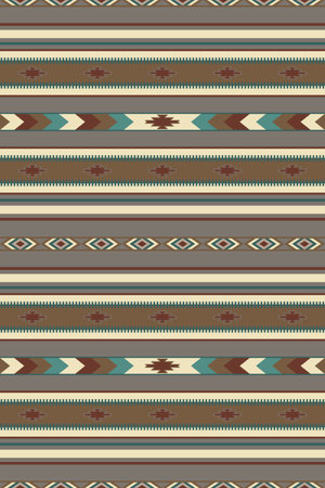 Ethnic boho geometric ornament. Vector seamless native tribal pattern. Mexican blanket, rug. Native American tribal illustration. Southwest design.のイラスト素材