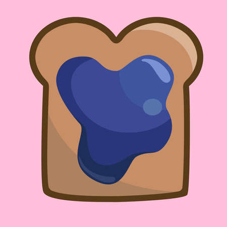minimal blueberry toastの写真素材