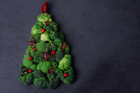 Green vegetable cabbage on the tableの写真素材