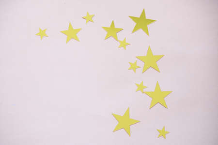 Beautiful background of various stars and sparklesの写真素材