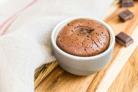 Hot chocolate puddingの写真素材