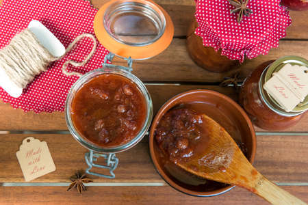 Homemade plum chutneyの写真素材