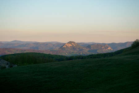Apennines mountain landscape seen from theの写真素材