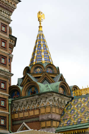 Saint Petersburg, Russia, august 2019. Detail of the church of the Savior on Blood or The spilled blood church and its colorful architectural detailsのeditorial素材