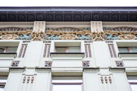 City architectural details found along the Nevsky Prospect in Saint Petersburg, Russia.の写真素材