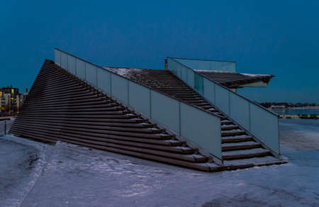 Helsinki, Finland, December 2021. LÃ¶yly Helsinki sauna exterior viewの写真素材