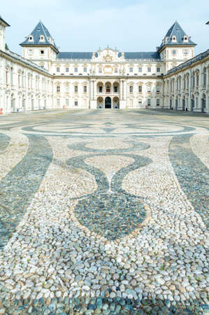 Torino, Italy, may 2022. Castello del Valentino a former royal residence and now a university campus near the Po riverのeditorial素材