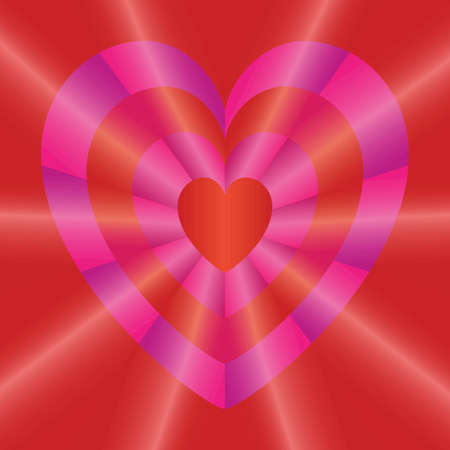 Valentine\'s day background with hearts of different sizesのイラスト素材