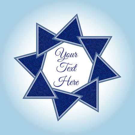 Abstract jeans triangle text frame vectorのイラスト素材