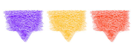 Set of colored labels of wax crayons vectorのイラスト素材