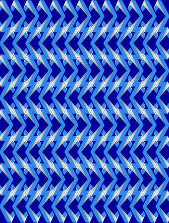 Abstract blue twisted long rhombus with silver borders backgroundのイラスト素材