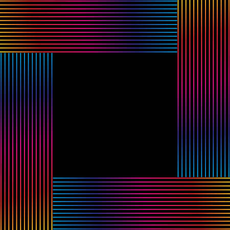 Abstract colorful lines frame vector for any design project
