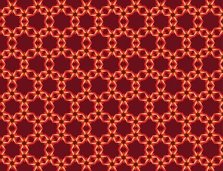 Abstract golden and red chain seamless pattern for design workflowのイラスト素材