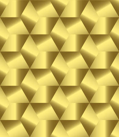 Abstract golden polygonal decorative endless pattern design vectorのイラスト素材