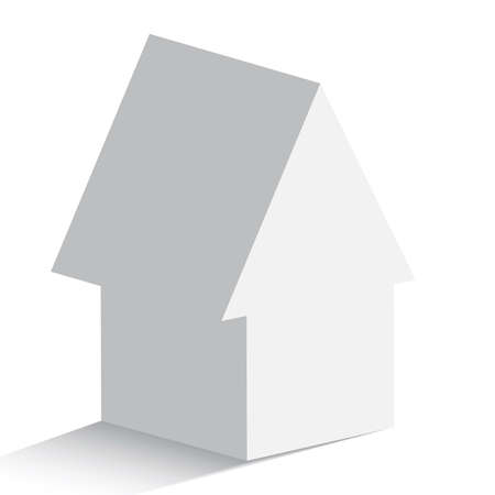 Isolated house or arrow icon on white background for any type of design workflow. Text holder, presentation, template and layoutのイラスト素材