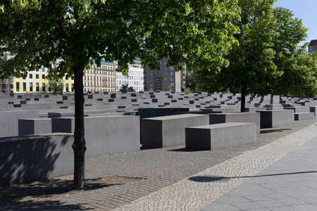 BERLIN, GERMANY, JUNE 6, 2018 - Memorial to the Murdered Jews of Europe.のeditorial素材