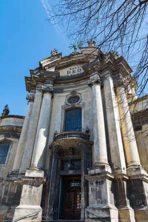 entrance to the old cathedralの写真素材
