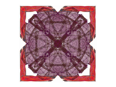 Abstract fractal with purple pattern on a white background