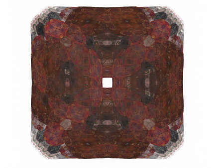 Abstract fractal with a red pattern on a white background