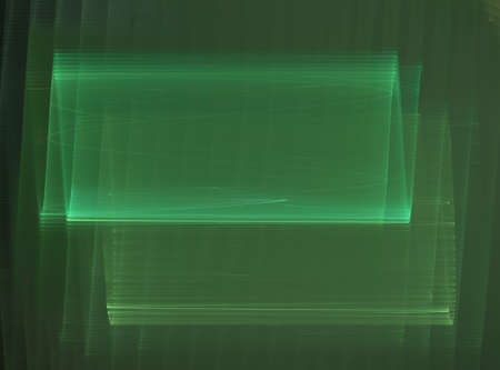 3D rendering with green wave abstract fractal