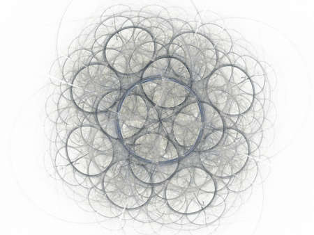 3D rendrering with grey abstract fractal pattern.