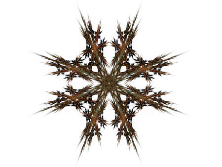 Abstract fractal red green pattern on a white backgroundの写真素材