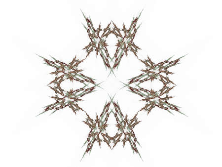 Abstract fractal with colorful pattern on white background