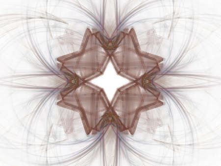 Abstract fractal with a brown pattern on a white backgroundの写真素材