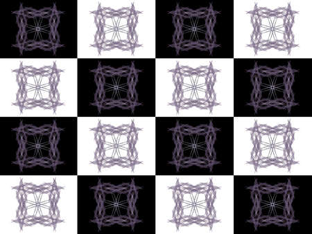 Texture with black and white square cell fractal pattern in purple