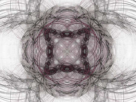 Abstract fractal with purple pattern on a white background