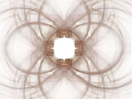 Abstract fractal with a brown pattern on a white background.の写真素材