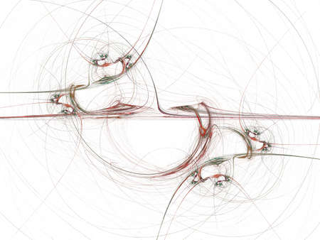 Abstract fractal with colorful pattern on white backgroundの写真素材