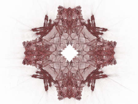 Abstract fractal with purple pattern on a white backgroundの写真素材