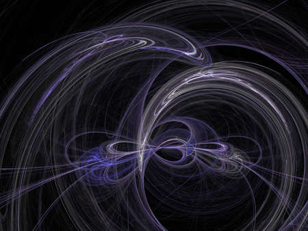 3d rendering with blue abstract fractal pattern.の写真素材