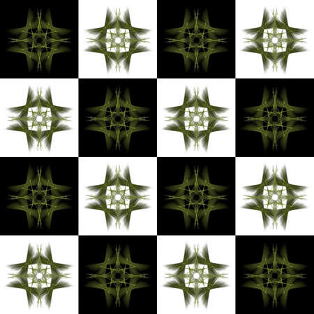 Texture with 3D rendering abstract fractal green pattern.の写真素材