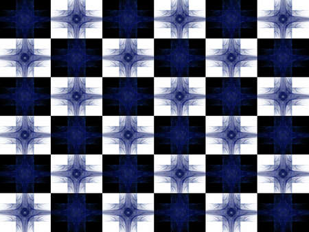 Texture with 3D rendering abstract fractal blue pattern.