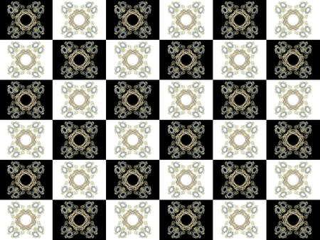 Texture with 3D rendering abstract fractal yellow pattern.