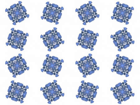 Texture with 3D rendering abstract fractal blue pattern.