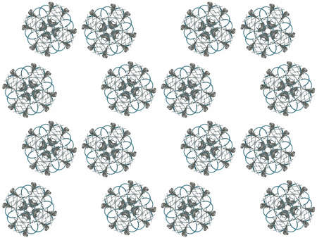 Texture with 3D rendering abstract fractal gray pattern.