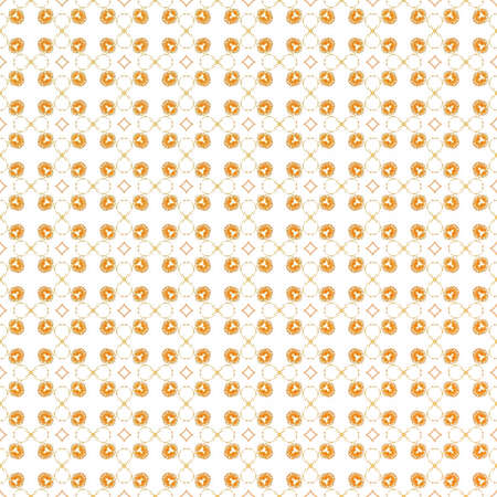 Seamless texture with 3D rendering abstract fractal orange pattern on a white background for fabric...