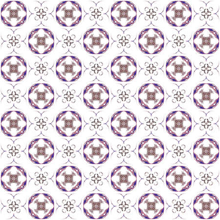 Seamless texture with 3D rendering abstract fractal purple pattern on a white background for fabric...