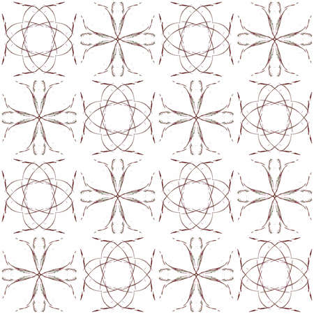 Seamless texture with 3D rendering abstract fractal maroon pattern on a white background for fabric...