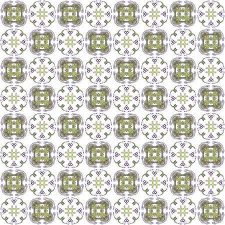 Seamless texture with 3D rendering abstract fractal purple pattern on a white background for fabric designの写真素材