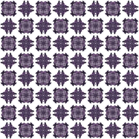 Seamless texture with 3D rendering abstract fractal purple pattern on a white background for fabric designの写真素材