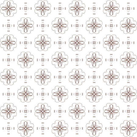 Seamless texture with 3D rendering abstract fractal brown pattern on a white background for fabric...