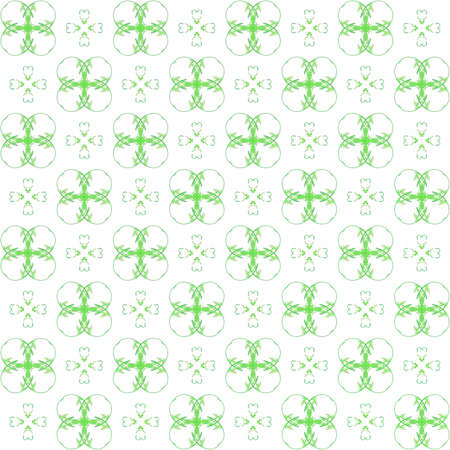 Seamless texture with 3D rendering abstract fractal green pattern on a white background for fabric designの写真素材